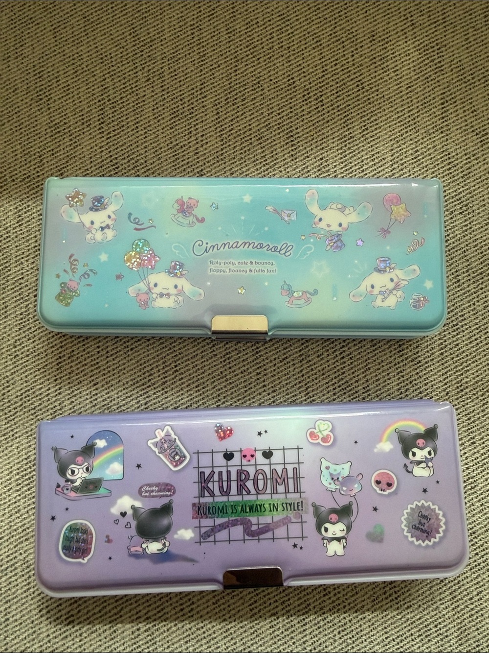 Sanrio Cinnamoroll & Kuromi Pencil Boxes - Light Blue & Lavender